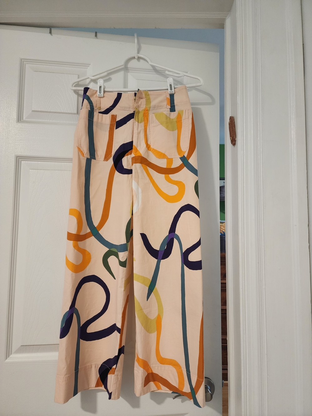 Maeve By Anthropologie Abstract Print Wide-Leg Palazzo Pants NWT